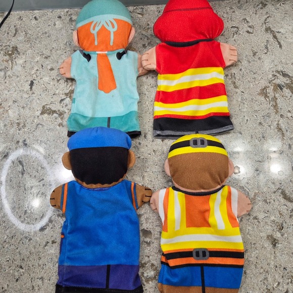 Community Helper Hand Puppets Doctor Firefighter Police Officer Construction - Picture 3 of 3